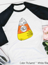 Monogrammed Candy Corn Graphic Ragalan Tee