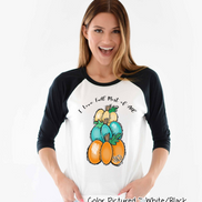 I Love Fall Stack of Monogram Pumpkins Raglan Tee