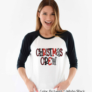 Buffalo Plaid Christmas Crew Family Raglan Tee