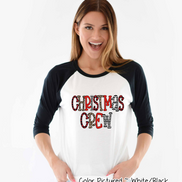 Buffalo Plaid & Leopard Print Christmas Crew Family Raglan