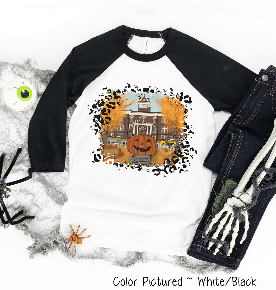 Halloweentown Leopard Halloween Raglan Tee