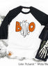 Boo Ghost Halloween Raglan Tee