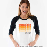 Stacked Pumpkin Season Raglan Tee