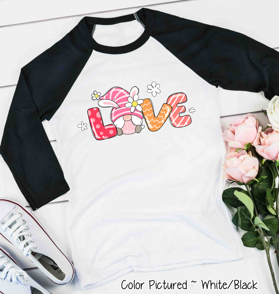 Gnome LOVE Easter Raglan Tee