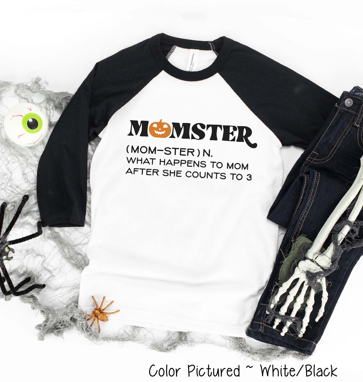 Momster Definition Halloween Raglan Tee