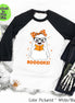 Booooooks Girl Ghost Halloween Raglan Tee