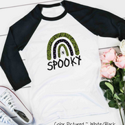 Halloween Rainbow Spooky Raglan Shirt
