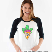 Monogram Easter Carrot Raglan Tee
