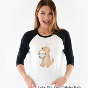 Dog Boy Yellow Lab Easter Raglan Tee