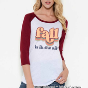 Retro Fall In the Air Raglan Tee