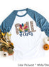 Leopard Turkey Fall Vibes Thanksgiving Fall Raglan Tee