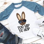Too Hip To Hop Shirt Boys Easter Day Tee