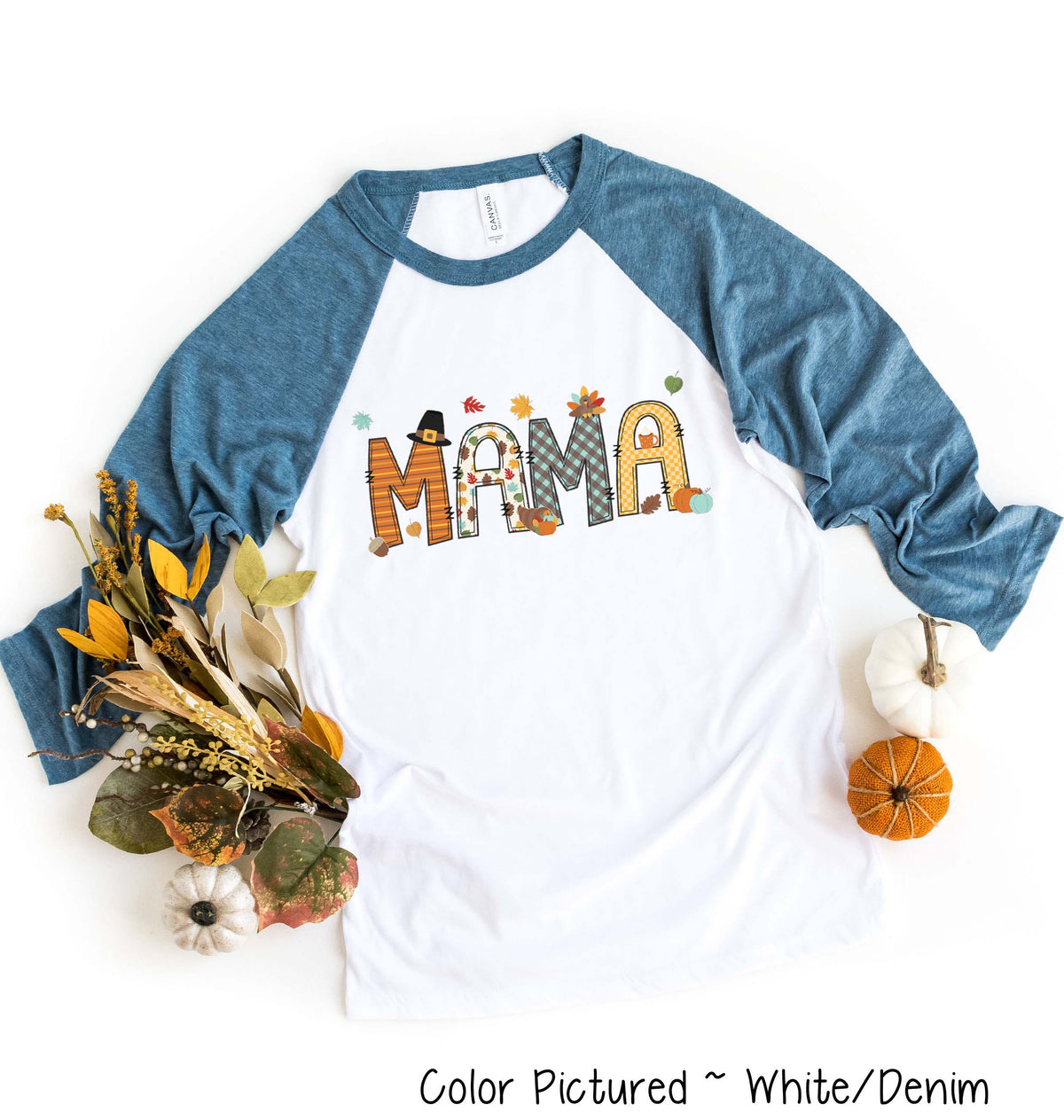 Personalized Thanksgiving Name Family Matching Raglan Tee