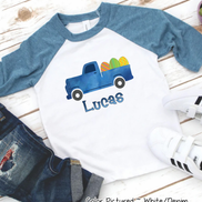 Personalized Easter Truck with Custom Name Easter Day Tee