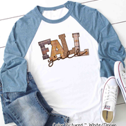 Plaid Fall Y'all Raglan Tee