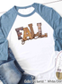 Plaid Fall Y'all Raglan Tee