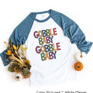Gobble Baby Gobble Baby Thanksgiving Raglan Tee