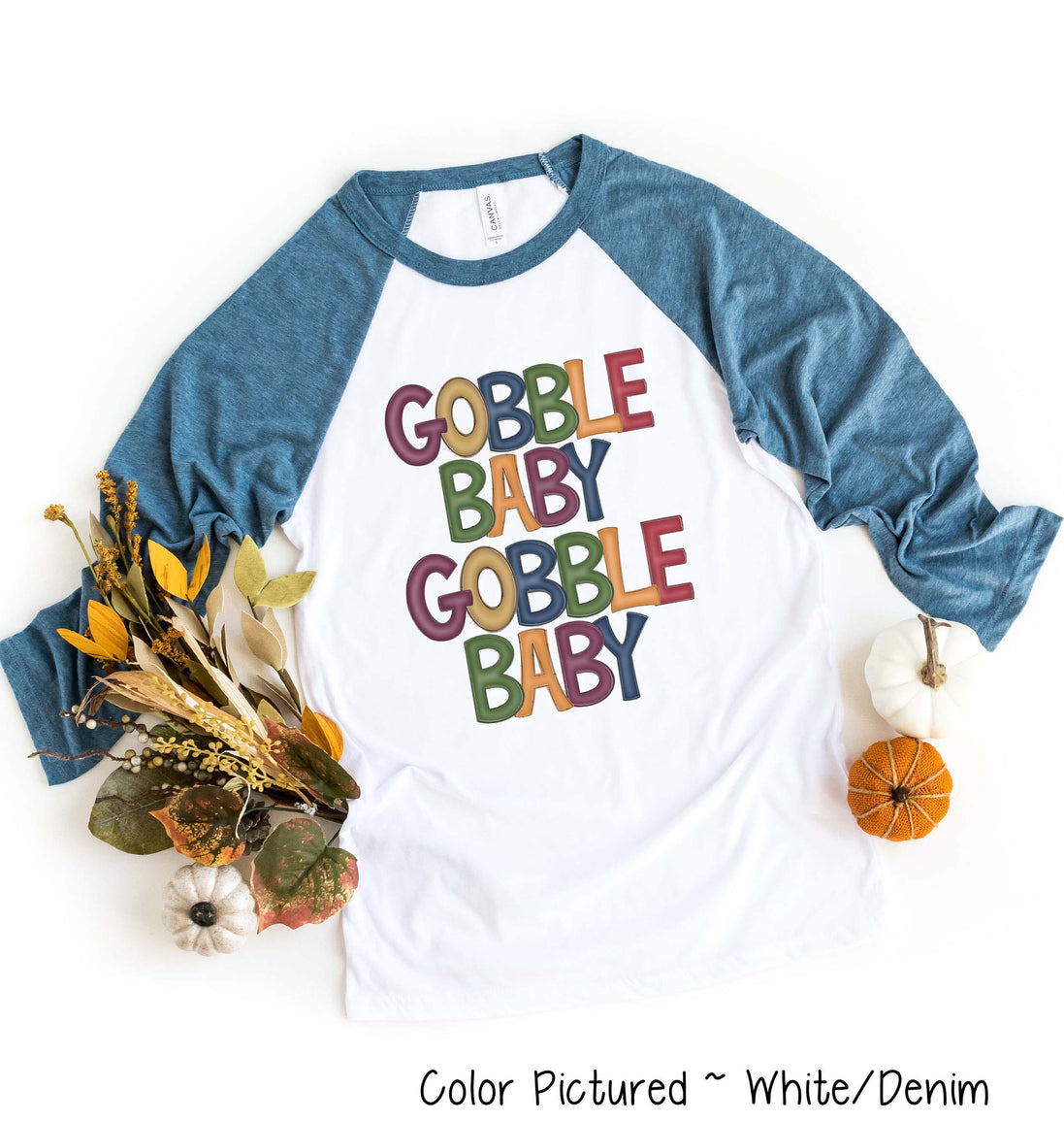 Gobble Baby Gobble Baby Thanksgiving Raglan Tee