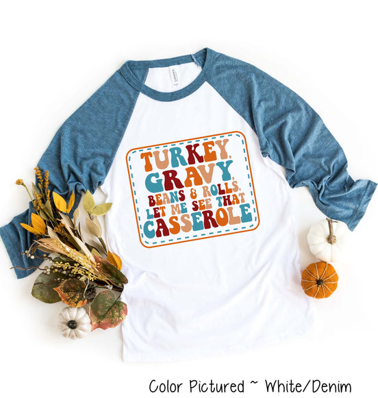 Thanksgiving Casserole Raglan Tee