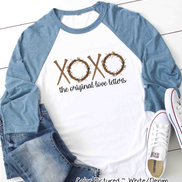 The Original Love Letters XOXO Christian Easter Raglan Tee