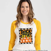 Trick or Treat Halloween Raglan Tee