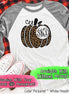 Leopard Pumpkin Monogram Raglan Tee