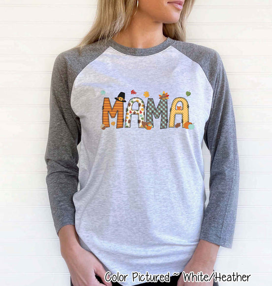 Personalized Thanksgiving Name Family Matching Raglan Tee