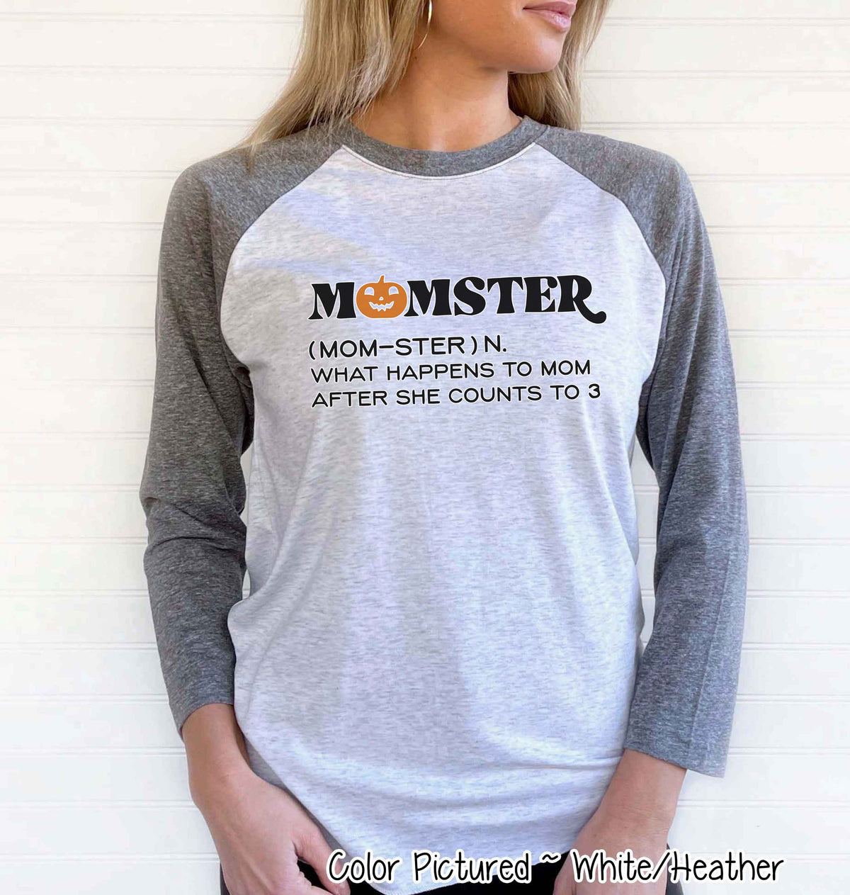 Momster Definition Halloween Raglan Tee
