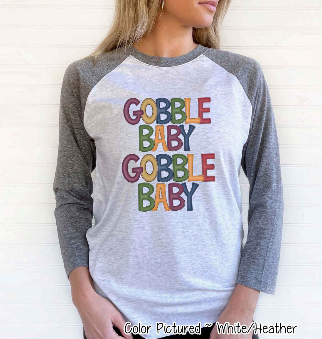 Gobble Baby Gobble Baby Thanksgiving Raglan Tee