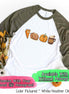 Monogram Pie Turkey Pumpkin Latte Thanksgiving Fall Raglan Tee