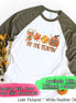Monogram Tis The Season Latte Softball Pumpkin Fall Raglan Tee