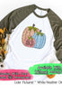 Monogram Leopard Pumpkin Trio Fall Raglan Tee
