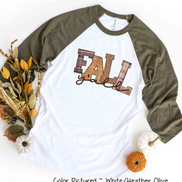 Plaid Fall Y'all Raglan Tee