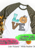 LOVE Pumpkin Monogram Fall Raglan Tee