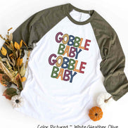 Gobble Baby Gobble Baby Thanksgiving Raglan Tee