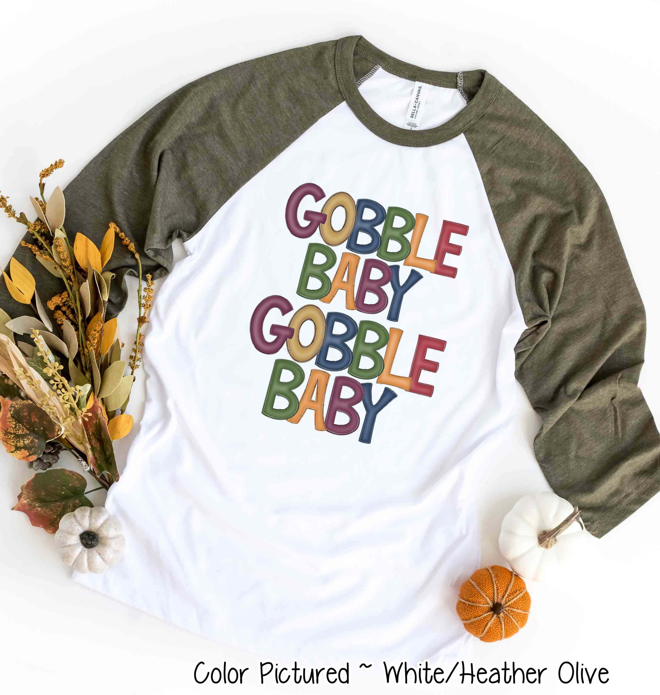 Gobble Baby Gobble Baby Thanksgiving Raglan Tee