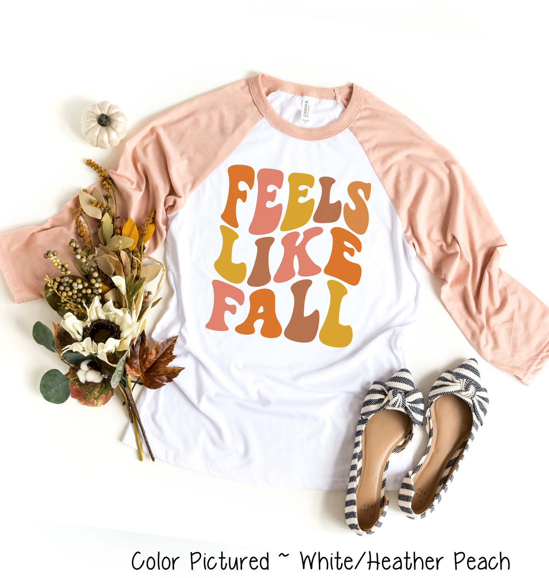 Retro Feels Like Fall Raglan Tee