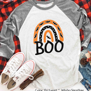 Halloween Rainbow Boo Raglan Shirt