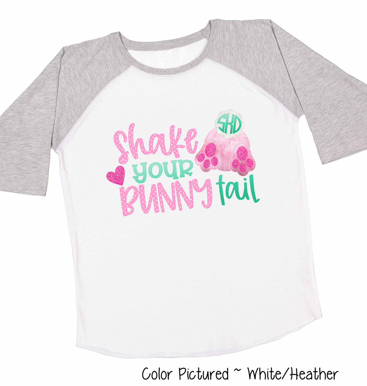 Monogram Shake Your Bunny Tail Shirt Easter Day Tee