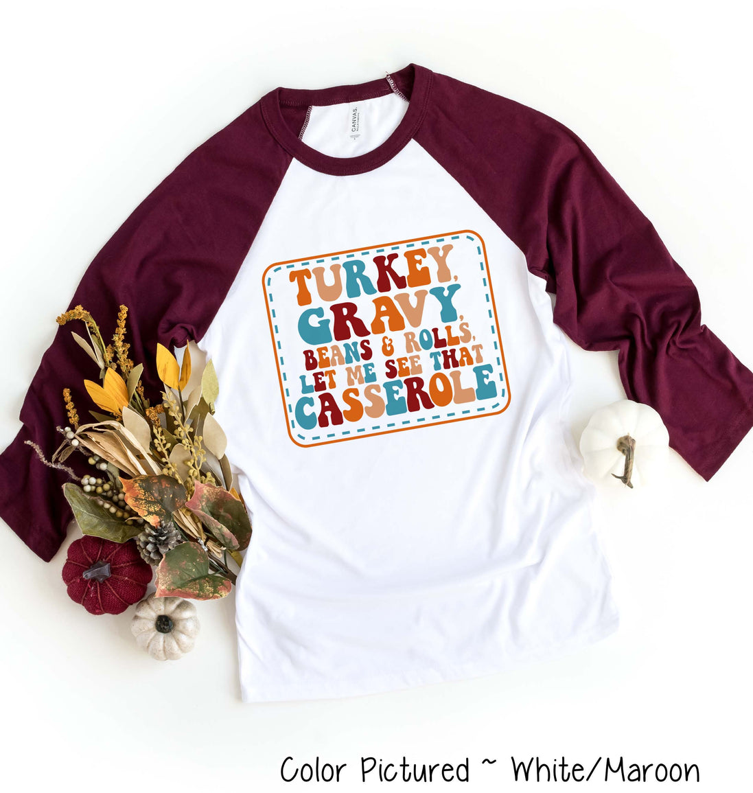 Thanksgiving Casserole Raglan Tee
