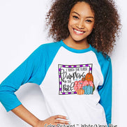 I Teach the Cutest Pumpkins Fall Raglan Tee
