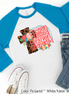 Leopard Cross Chosen Blessed Forgiven Redeemed Raglan Tee