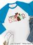 Happy Easter with Leopard Print Cross Raglan Tee