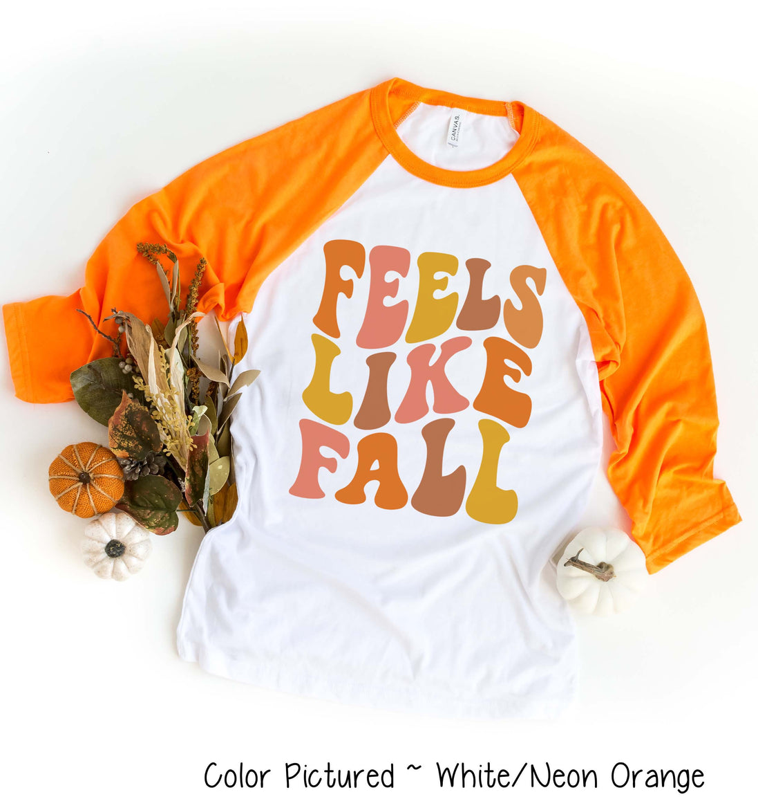 Retro Feels Like Fall Raglan Tee