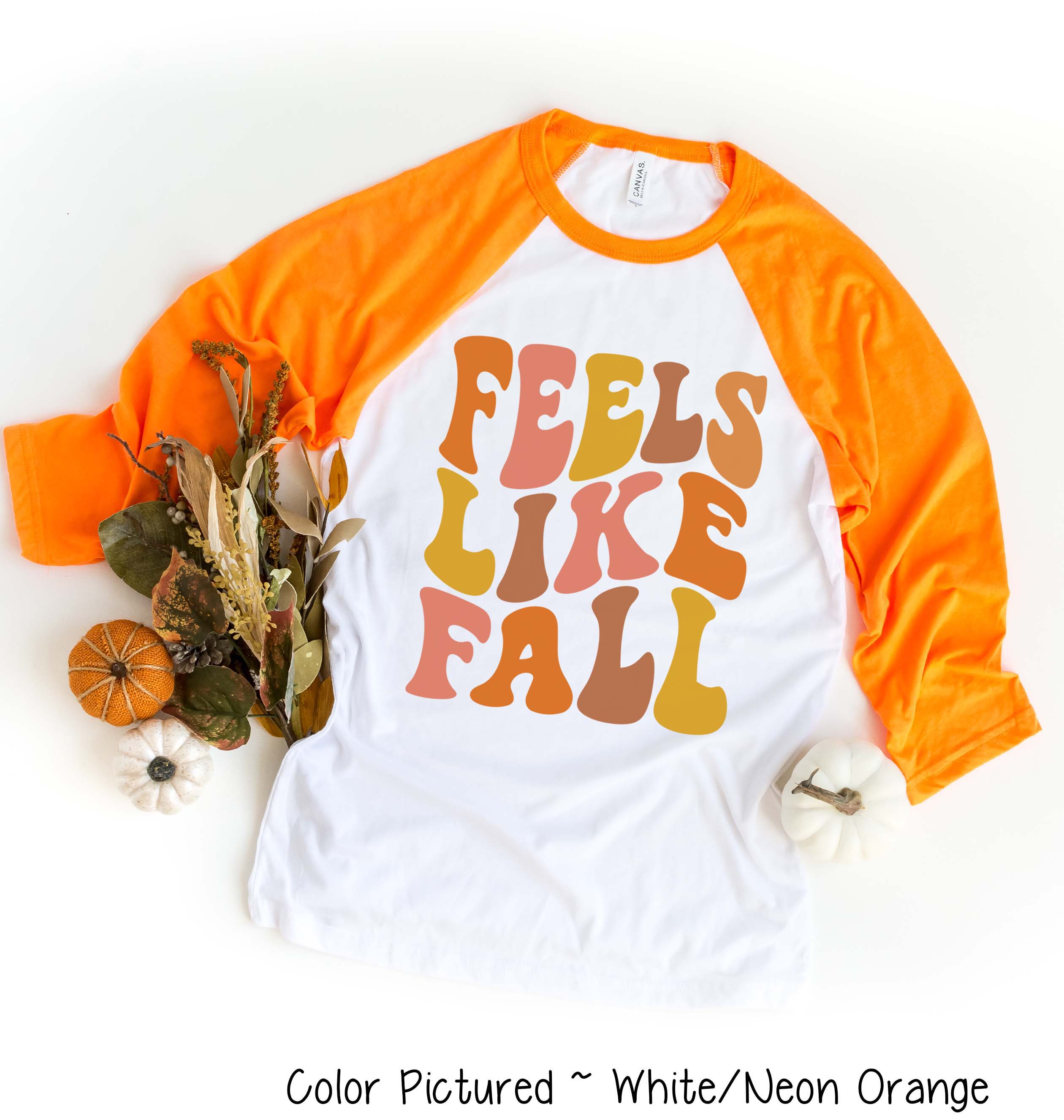 Retro Feels Like Fall Raglan Tee