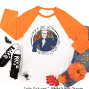 Catch A Ride with Benny Halloween Raglan Tee