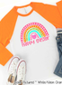 Monogram Happy Easter Rainbow Raglan Tee