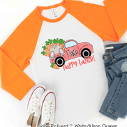 Monogram Easter Carrot Truck Raglan Tee