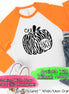 Monogram Zebra Print Fall Pumpkin Raglan Tee