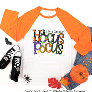 Just A Bunch of Hocus Pocus Halloween Raglan Tee